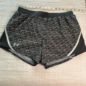 Under Armour running shorts, heat gear, M, women black/pale aqua, cool mesh leg